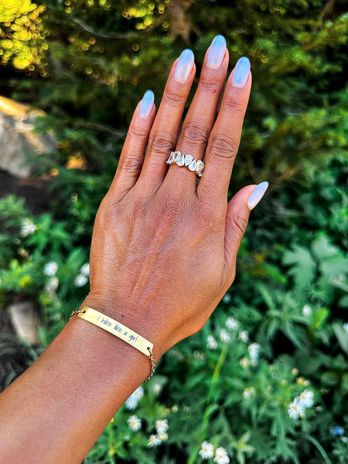 I hike like a girl bracelet