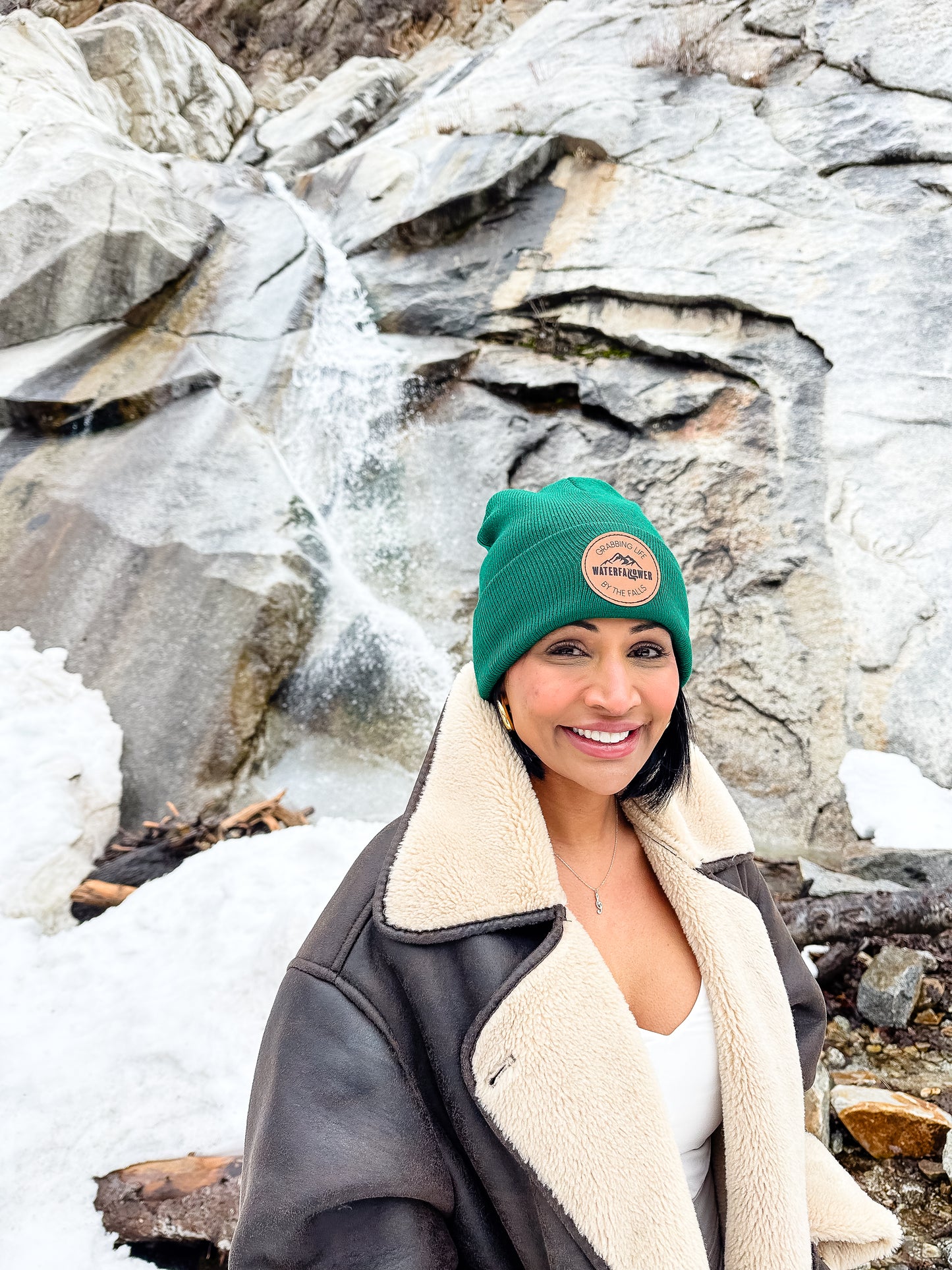 Grabbing Life By the Falls Beanie