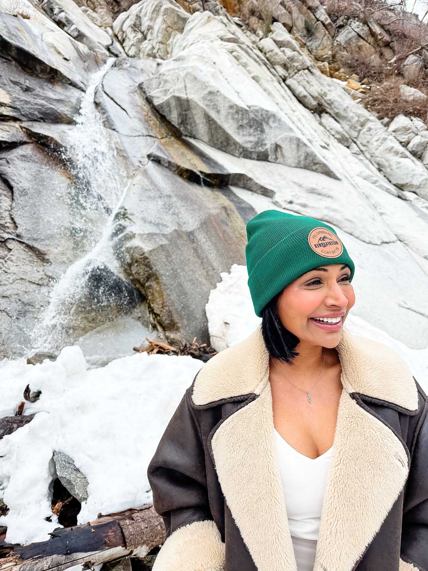 Grabbing Life By the Falls Beanie