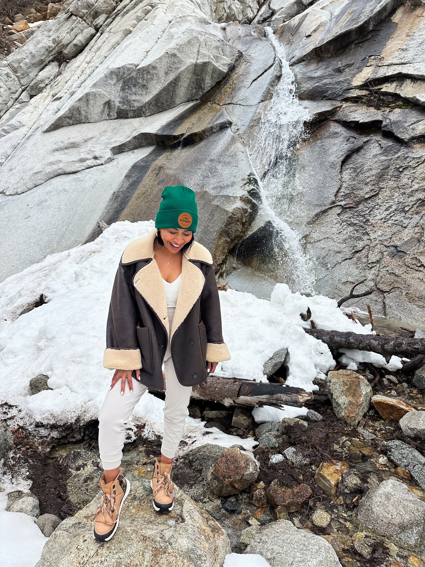 Grabbing Life By the Falls Beanie