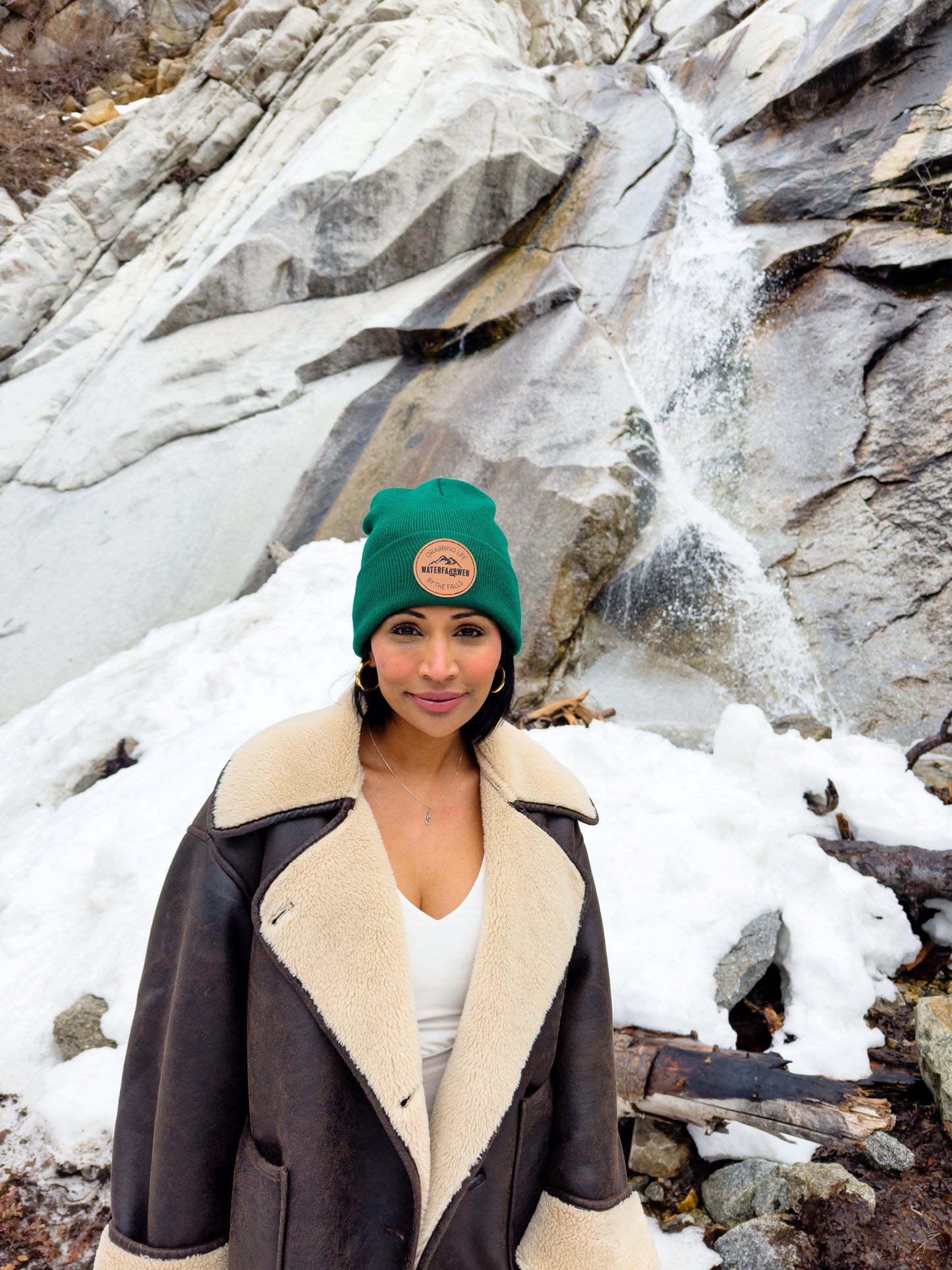 Grabbing Life By the Falls Beanie