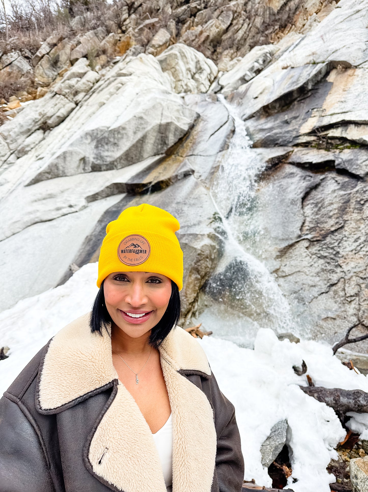 Grabbing Life By the Falls Beanie
