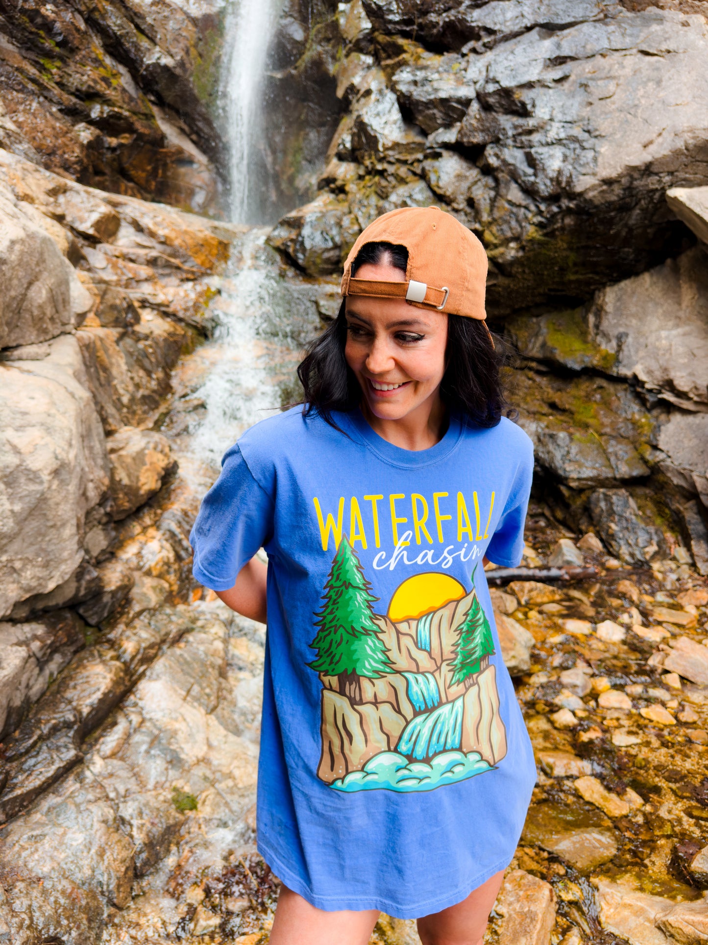 Waterfall Chasin Tee in Periwinkle