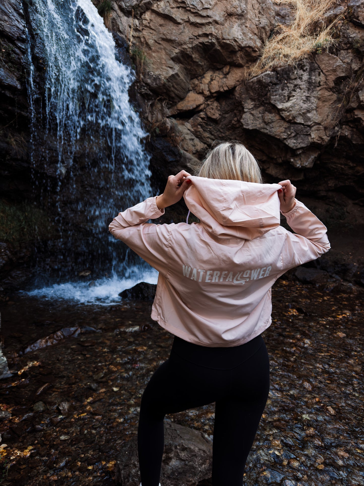 Blush Pink Cropped Windbreaker