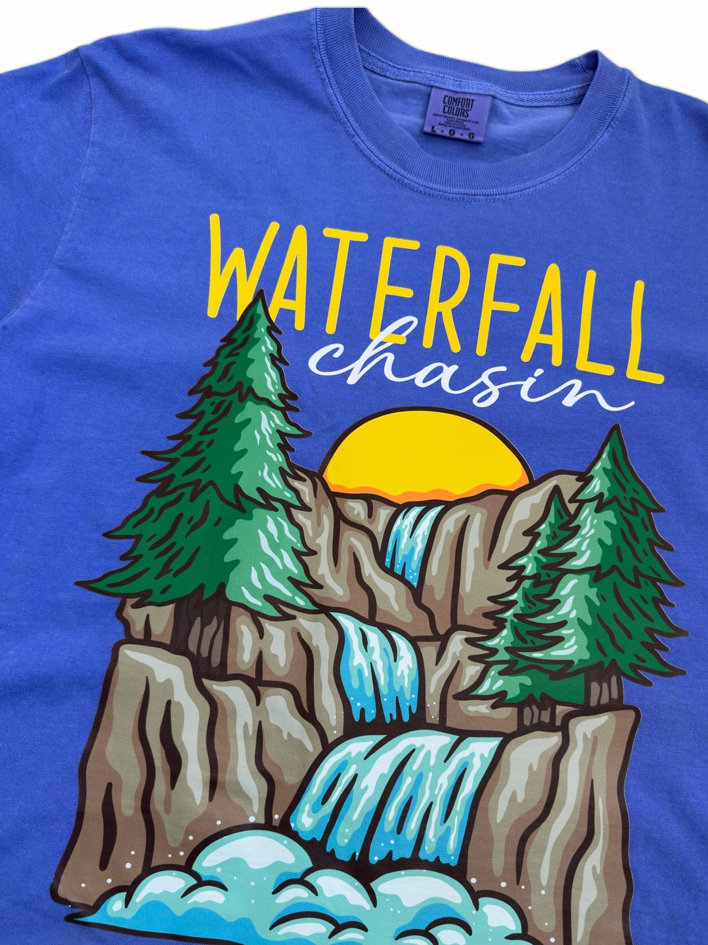 Waterfall Chasin Tee in Periwinkle