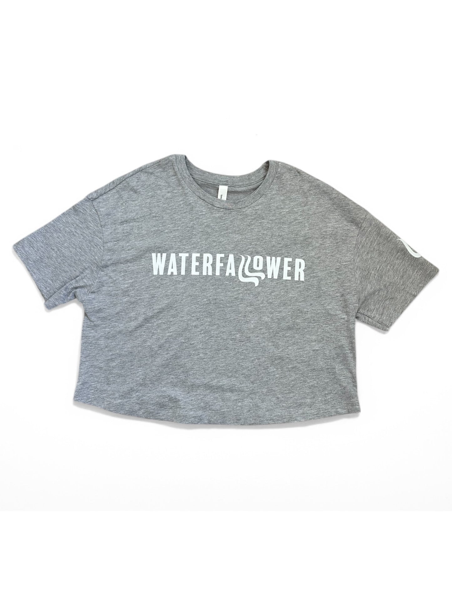 Gray Waterfallower Cropped Tee