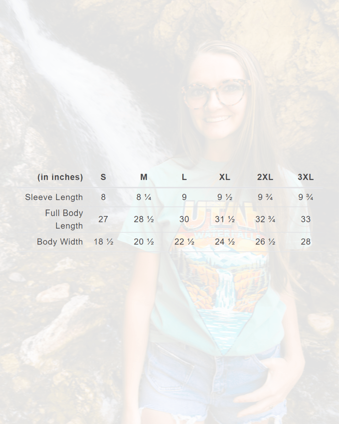 Utah Waterfalls List Tee - Waterfallower - Shirt