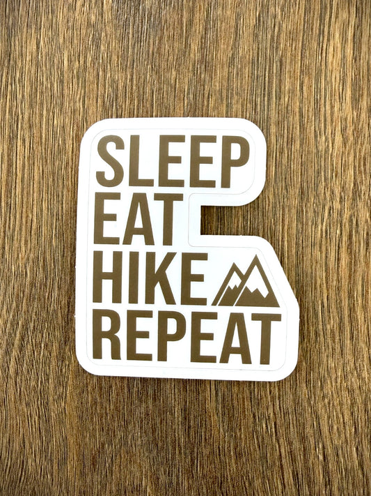 Sleep Eat Hike Repeat Sticker - Waterfallower - 