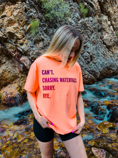 Can't, Chasing Waterfalls Tee in Melon