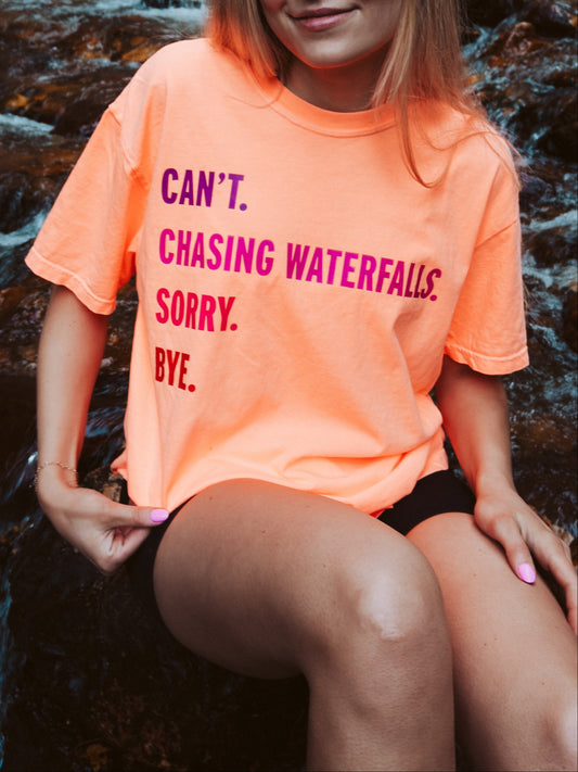 Can't, Chasing Waterfalls Tee in Melon