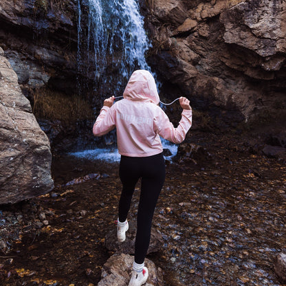 Blush Pink Cropped Windbreaker