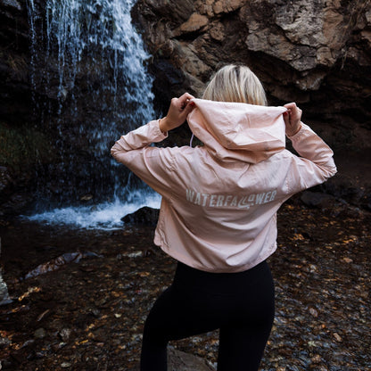 Blush Pink Cropped Windbreaker