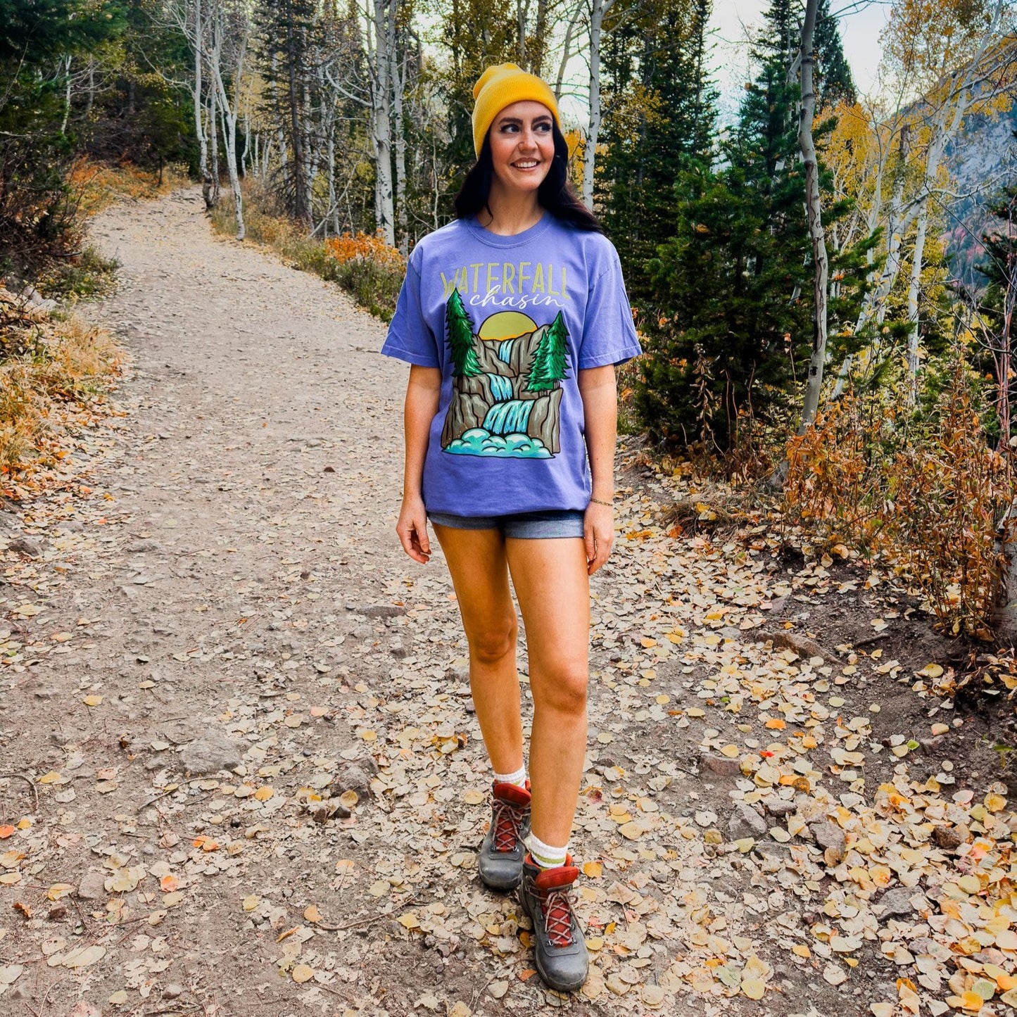 Waterfall Chasin Tee in Periwinkle