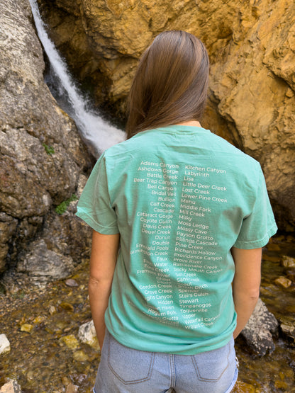 Utah Waterfalls List Tee - Waterfallower - Shirt