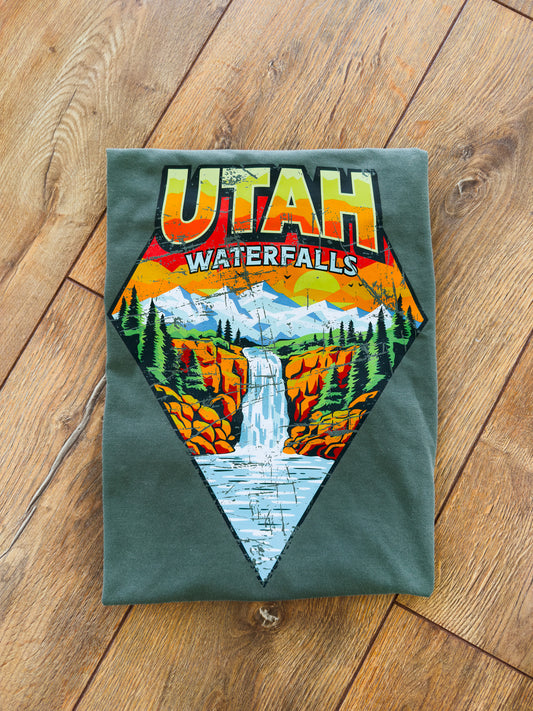 Men's Utah Waterfalls List Tee - Waterfallower - Shirt