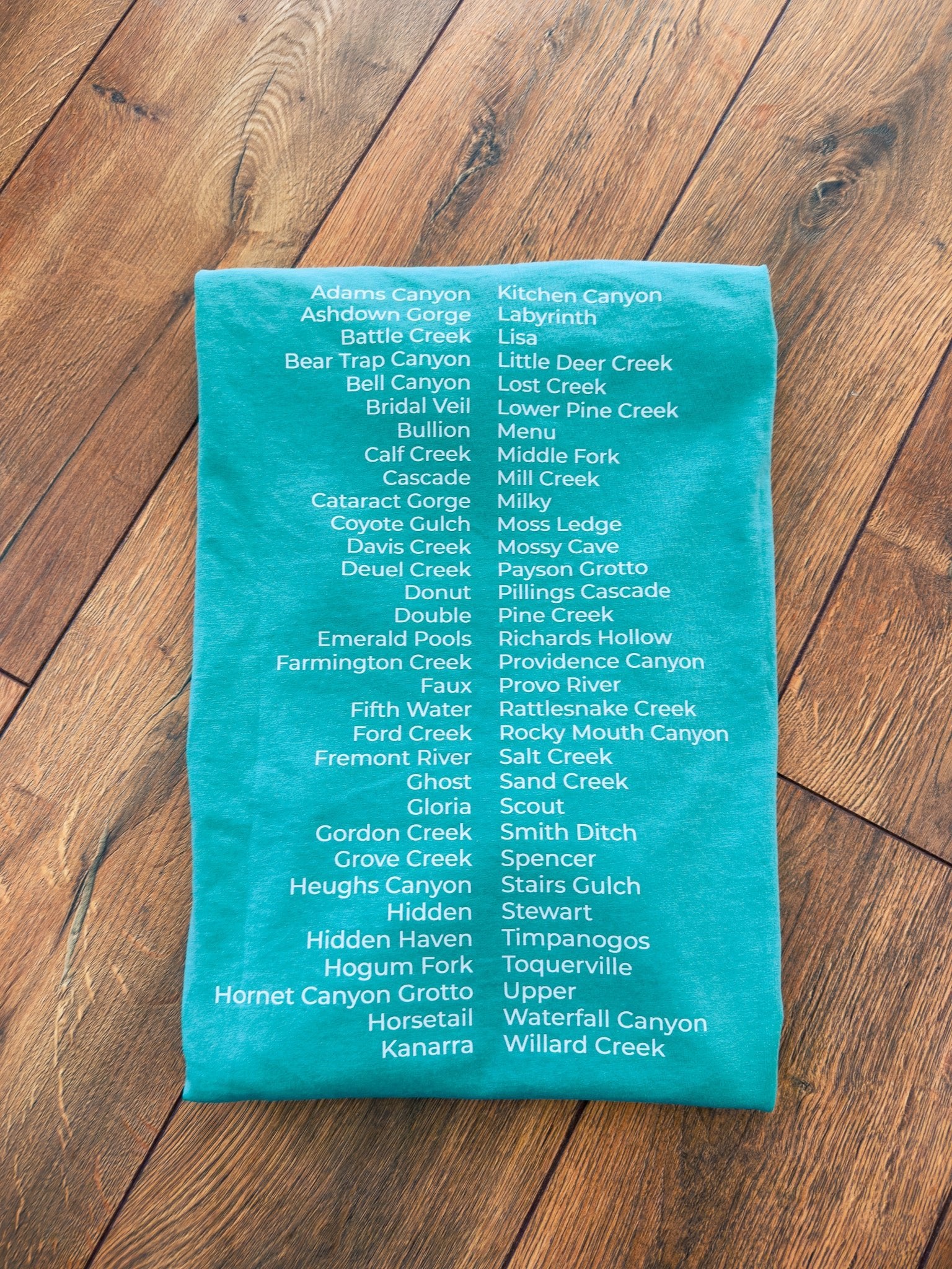 Utah Waterfalls List Tee - Waterfallower - Shirt