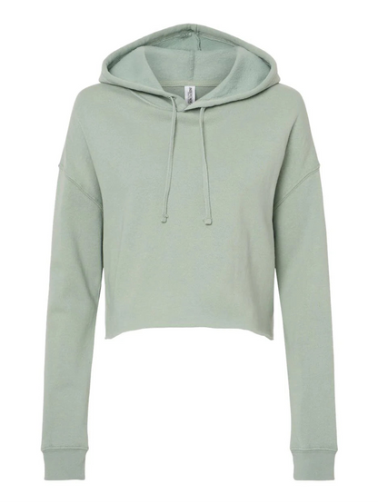 Embroidered Waterfallower Cropped Hoodie